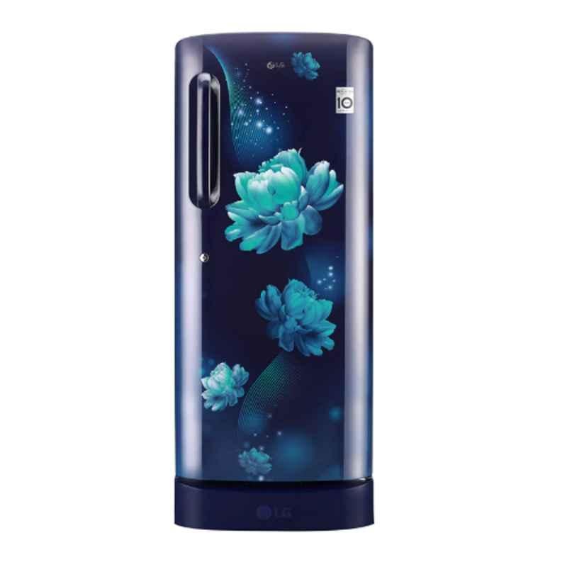 LG 235L 4 Star Blue Charm Single Door Refrigerator with Smart Inverter Compressor & Base Stand Drawer, GL-D241ABCY