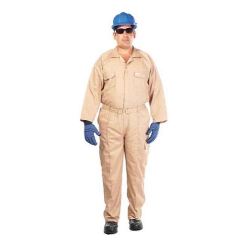 Vaultex 1BV-L Beige Work Wear Builder Safety Coverall with Reflective Tapes, Size: Large