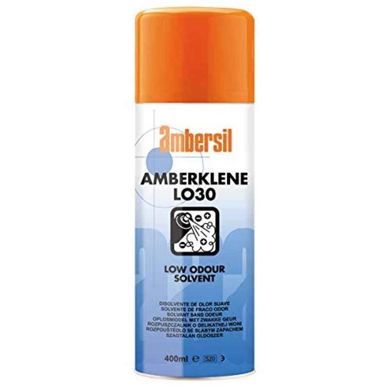 Ambersil Amberklene Lo30 Low Odour Solvent 400ml For Cuts Through Grease, Oil, Wax And Tar