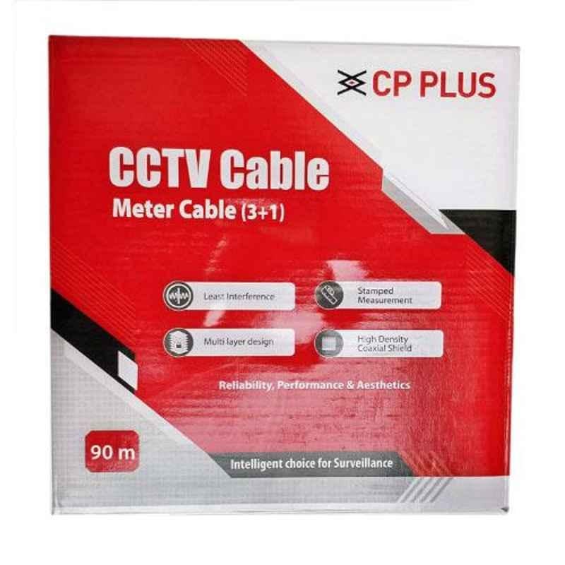 CP Plus 90m Copper 3 Plus 1 CCTV Cable, CP-ECC-90R