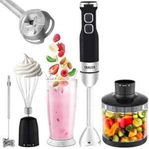 Inalsa Robot Inox 1350 Blend N Froth 1350W Black & Silver Hand Blender Mixer with 2 Years Warranty