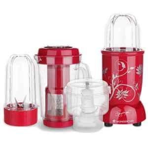 Wonderchef 400W 22000rpm Red Nutri Blend Mixer Grinder with 4 Jars, 63152746