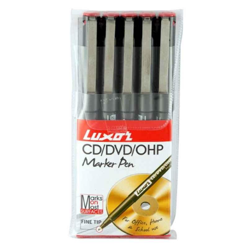 Luxor Sng Fine Red Permanent Marker Pen, 969 (Pack of 500)