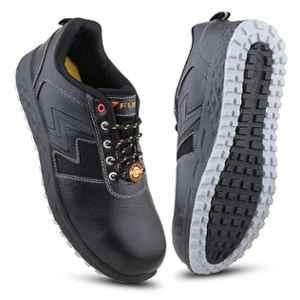 Fuel Gravix Synthetic Leather Steel Toe Black Safety Shoes, Size: 6