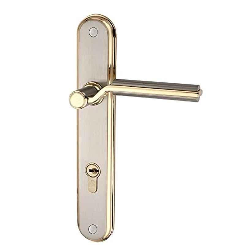 Bonus Premium Round 65mm Brass Silver & Gold Both Side Key Mortice Lock Set