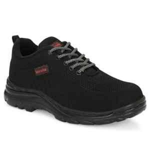Kavacha S229 Knitted Fabric Black Steel Toe Safety Shoe, Size: 9