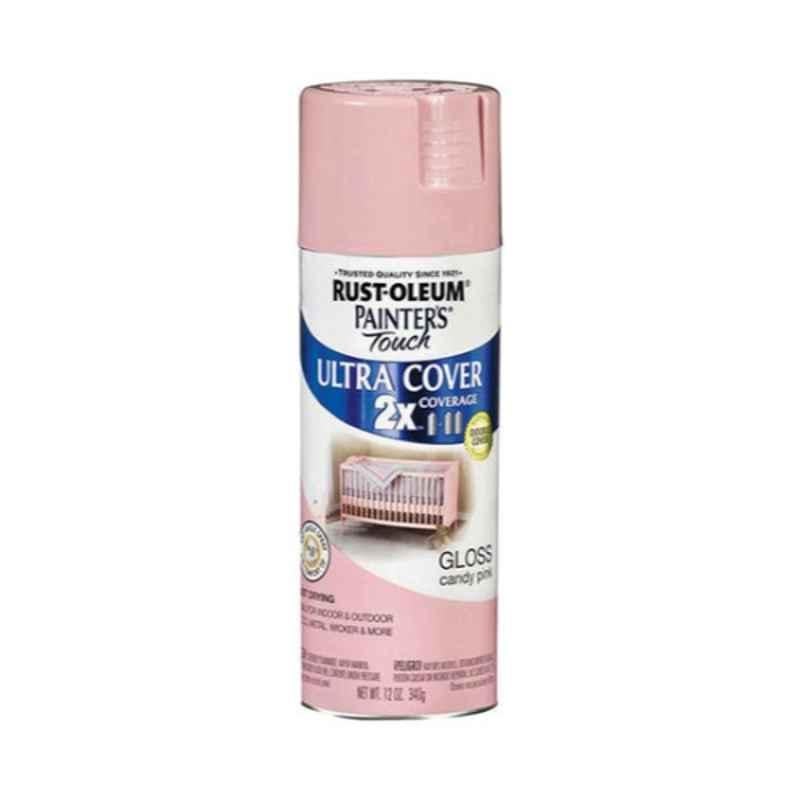 Rust-Oleum Painters Touch 12 Oz Gloss Candy Pink 2X Ultra Cover Paint Spray, PTUC249-49119