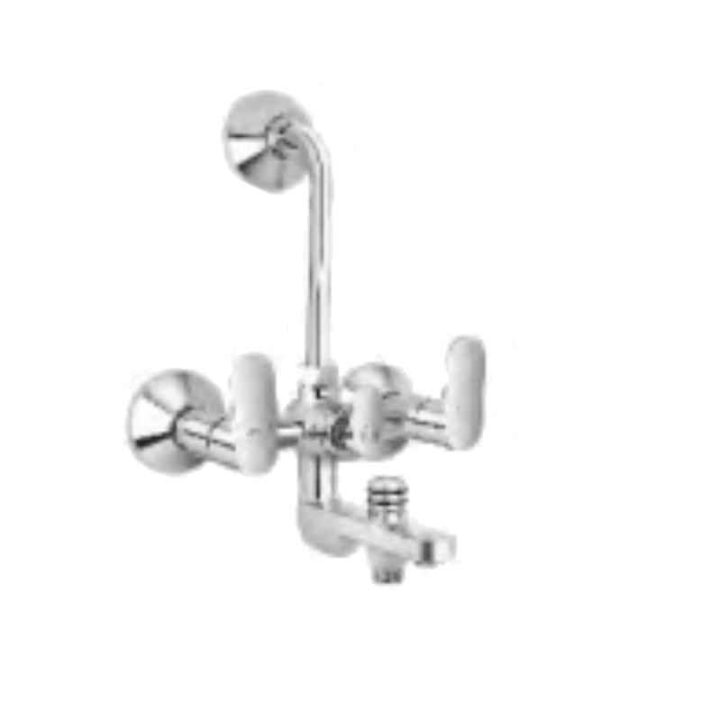 Somany Thistle Brass Chrome Finish 3 in 1 Wall Mixer, 272201140031