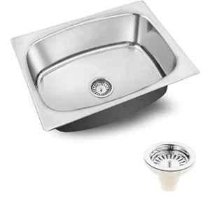 Vaclix 21x18x8 inch Modern Stainless Steel Chorme Kitchen Sink, GTC-IN-SB-2118DM