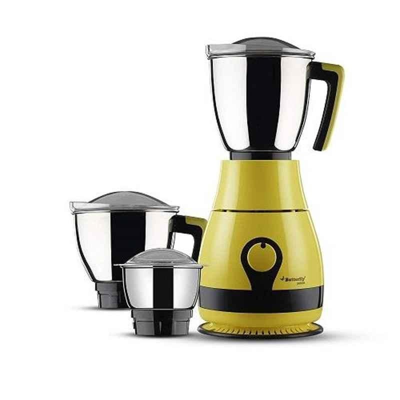 Butterfly Pebble 600W Yellow Mixer Grinder with 3 Jars