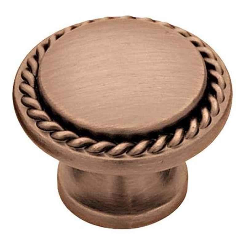 Liberty 3.09x0.91x3.68 inch Brown Antique Low Sheen Finish Rope Knob