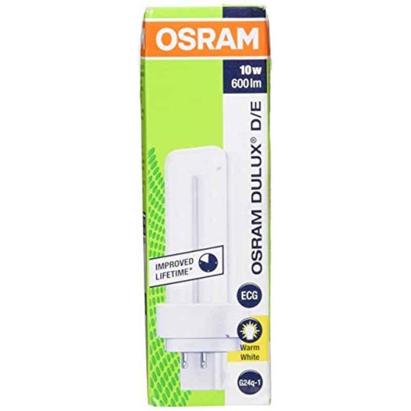 Osram 10W 3000K CFL Bulb, Dulux-D/E 10W/830