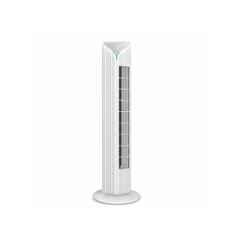 GM Fortune 55W Super Silent Operation White Bladeless Tower Fan with Air Purifier with 90 deg Horizontal Oscillation, 3 Speed Modes, Up to 8 Hours Timer & Remote for Easy Access
