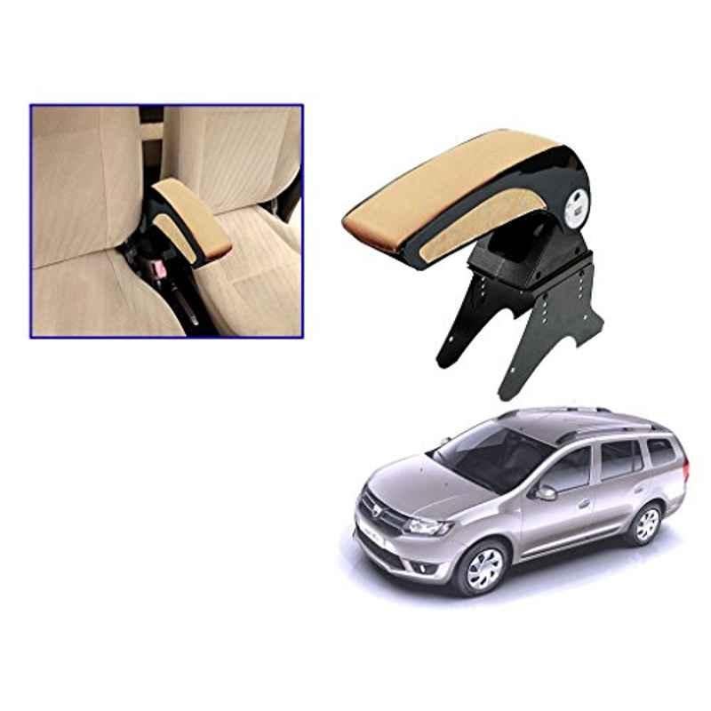 Kozdiko Beige Chrome Armrest for Mahindra Logan, koz_15096
