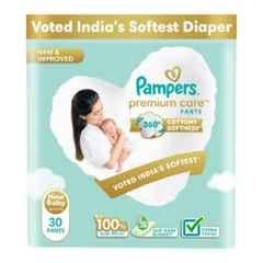 Pampers 30 Pcs Premium Care Cottony Softness Baby Diaper Packet, Size: New Born