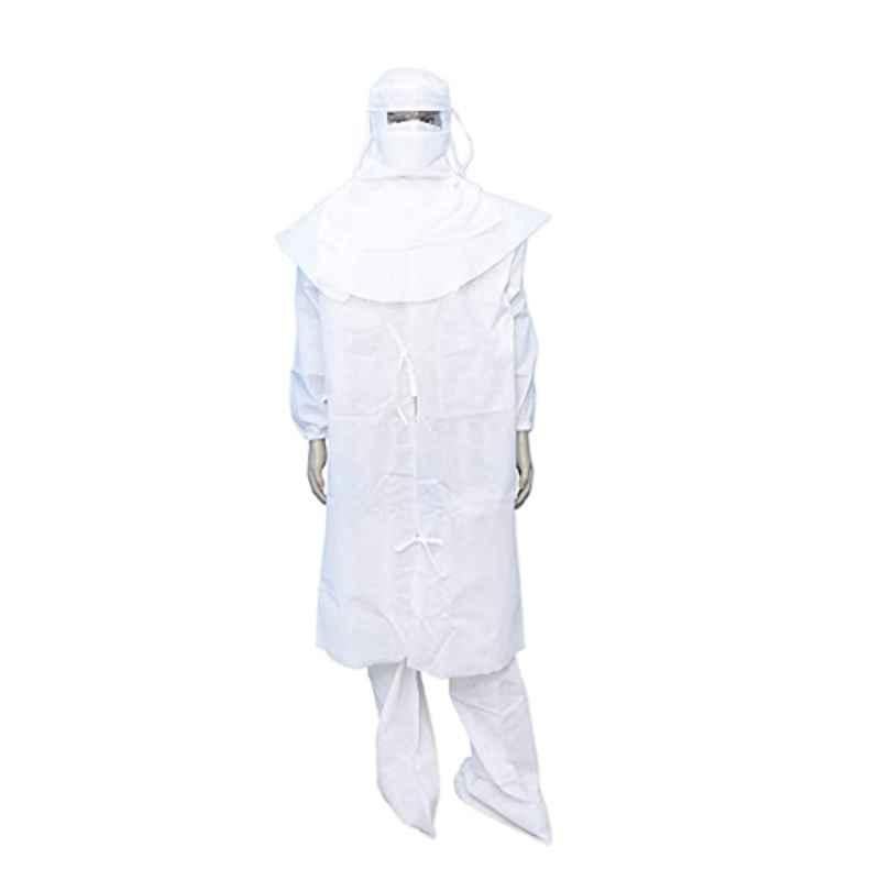 Smart Care Non Woven Laminated Fabric White PPE Kit, PPE03