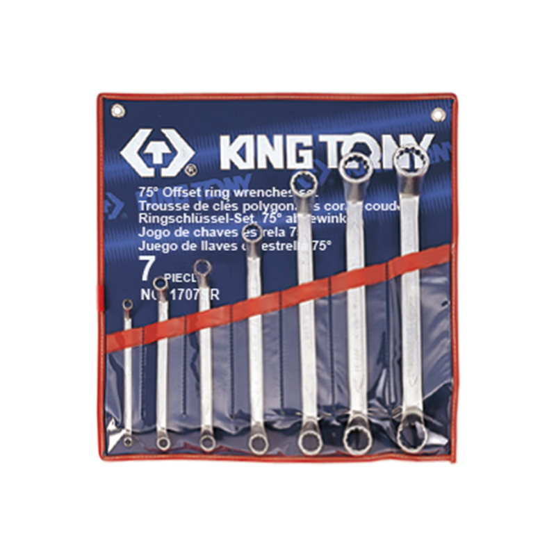 King Tony 7 PCS Offset Ring Wrench Set, 1707SR