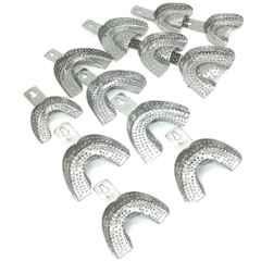 Forgesy GSS100 12 Pcs Dental Indian Perforated Tray Impression Set