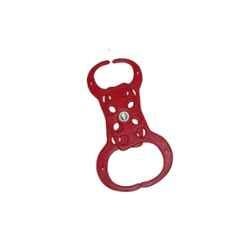Lukko Safety 8 Holes ABS Red De-Electric Double Jaw Safety Lockout Hasp, Jaw Size: 25-26 & 38-39mm, LS-H69