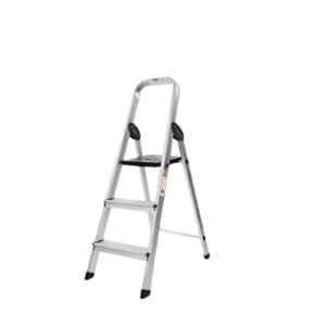 Bathla Advance Carbon 3 Step Black Aluminium Ladder