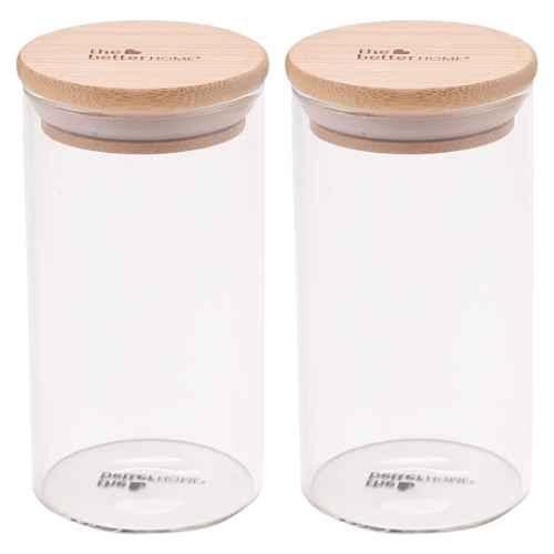 10oz/ 300ml Round Plastic Jars with Black Screw Top Lid for Storage 2Pcs