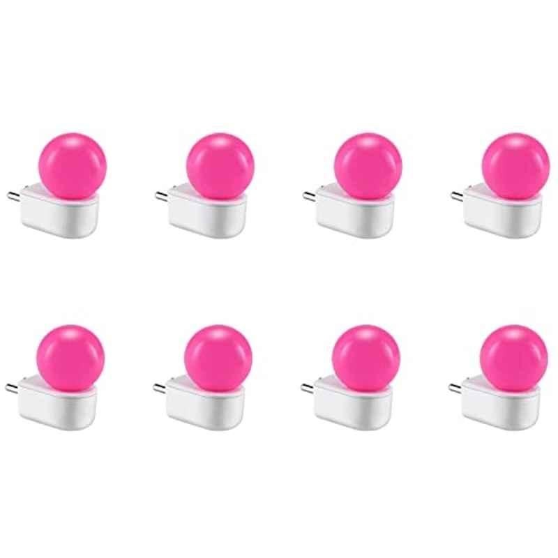 Orient Electric Deco 0.5W Pink Plug n Play LED Night Lamp with 2 Pin Socket, Glare-Free Brightness & BIS Approved (Pack of 8)