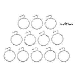 Smart Shophar 1.25 inch Stainless Steel Silver Supreme Curtain Ring, SHA8CR-SUPR-SL1.5-P12 (Pack of 12)
