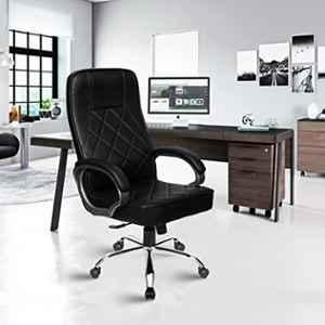 Rose Silk Leatherette Black High Back Executive Chair