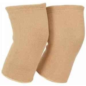 Kudize 2 Pcs Cotton Tubular Beige Knee Cap Support Set, Size: XXXL
