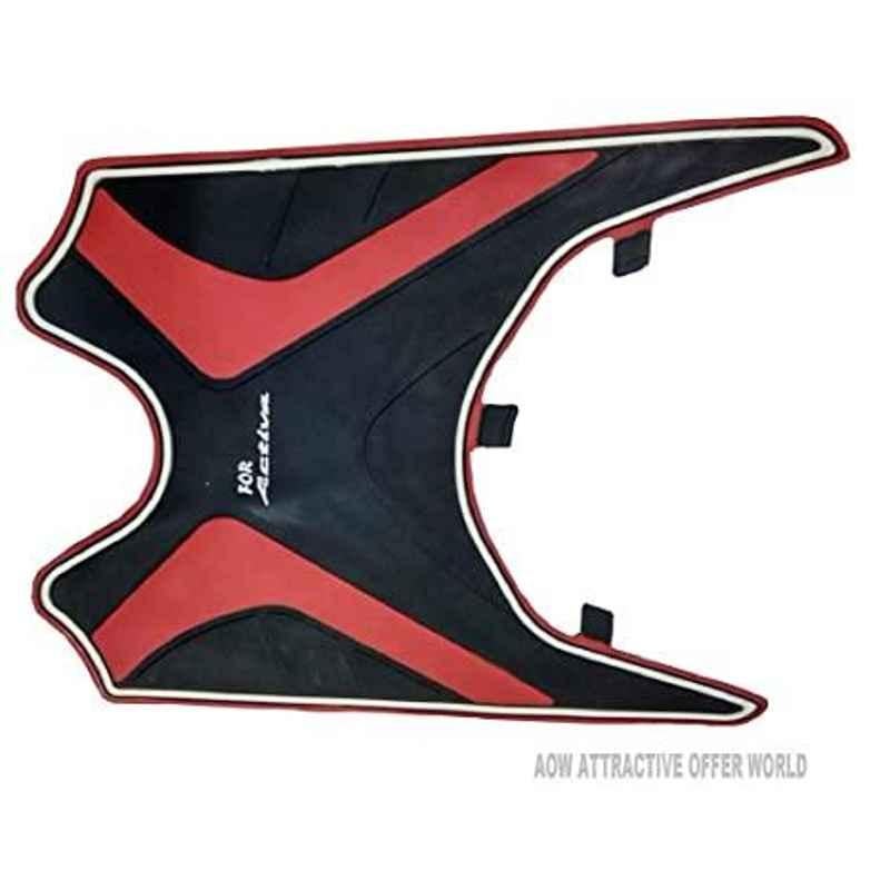 Meenu Arts Tow Wheeler Foot Mat (Red) Type-17 for Honda Activa 3G