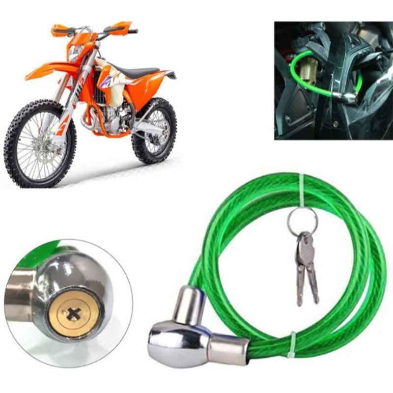 Auto Pearl PVC & Plastic Green Heavy Duty Cable Lock for 450 X, 394