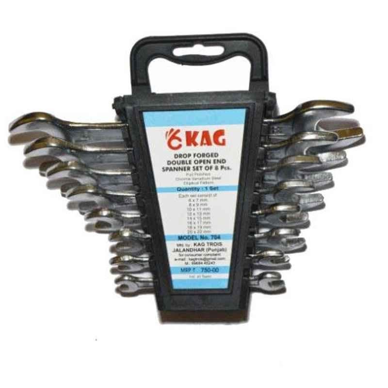 Kag 8 Pcs Double Open End Spanner Kit, 704