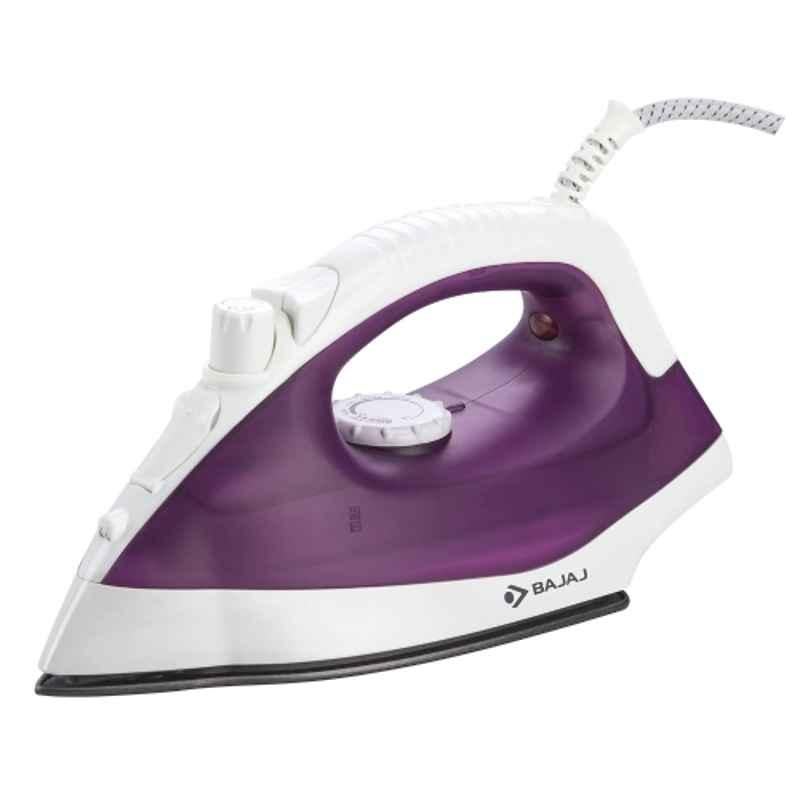 Bajaj MX 16 1400W Purple Steam Iron with Non-Stick Soleplate & 2 Years Warranty, 440500
