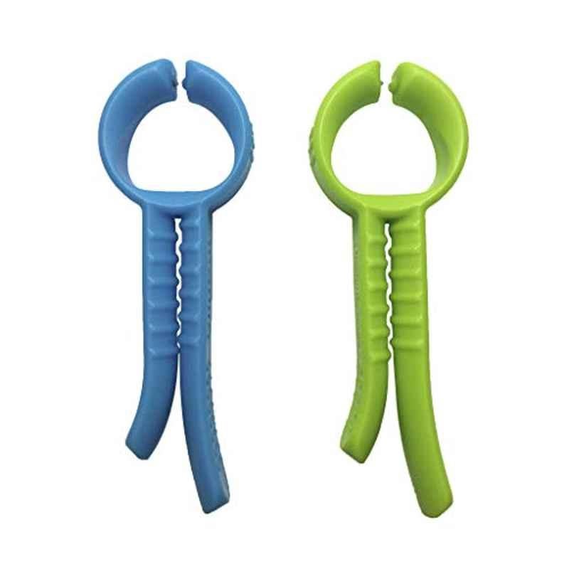 Plastic Blue & Green Bag Cutter Clip, (Set of 2)