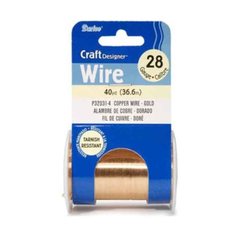 Darice 40 Yards 28 Gauge Gold Craft Wire
