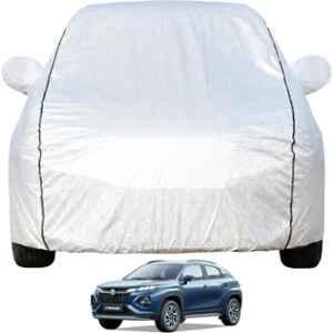 Allextreme Polyester Silver Car Cover with Mirror Pocket for Maruti Suzuki Fronx 2021 & 2026 Models, PV-TT013