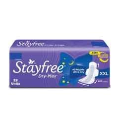 Stayfree 28 Pcs Dry Max All Night Ultra Dry Sanitary Pad Packet, Size: XL
