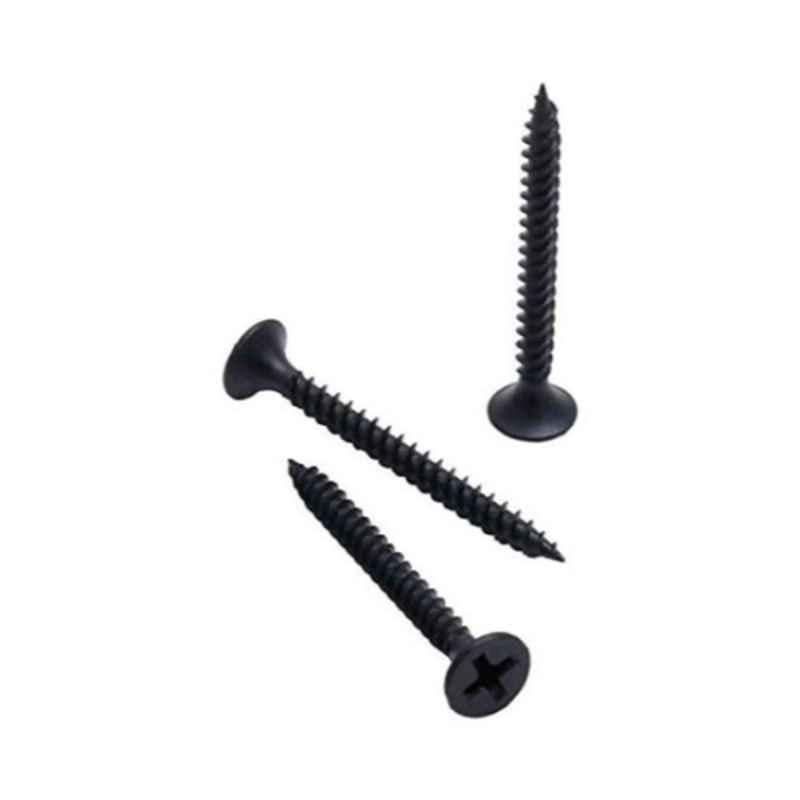 Tuf-Fix 6x1.25 inch Steel Black Screw (Pack of 120)