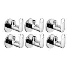 Fastgear Prime Stainless Steel Silver Chrome Finish Angle Valve, FG1116 (Pack of 6)