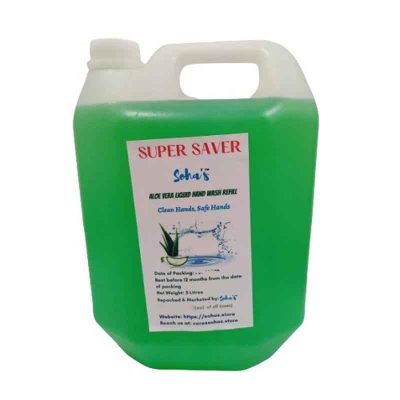 Sohas 5L Aloe Vera Liquid Hand Wash Refill, SA-LHWR5L-AV