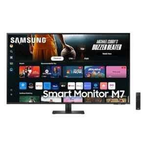 Samsung M7 43 inch UHD 4K Smart Black LED Monitor with Office 365, Workout Tracker & Multiple Ports, LS43DM700UWXXL