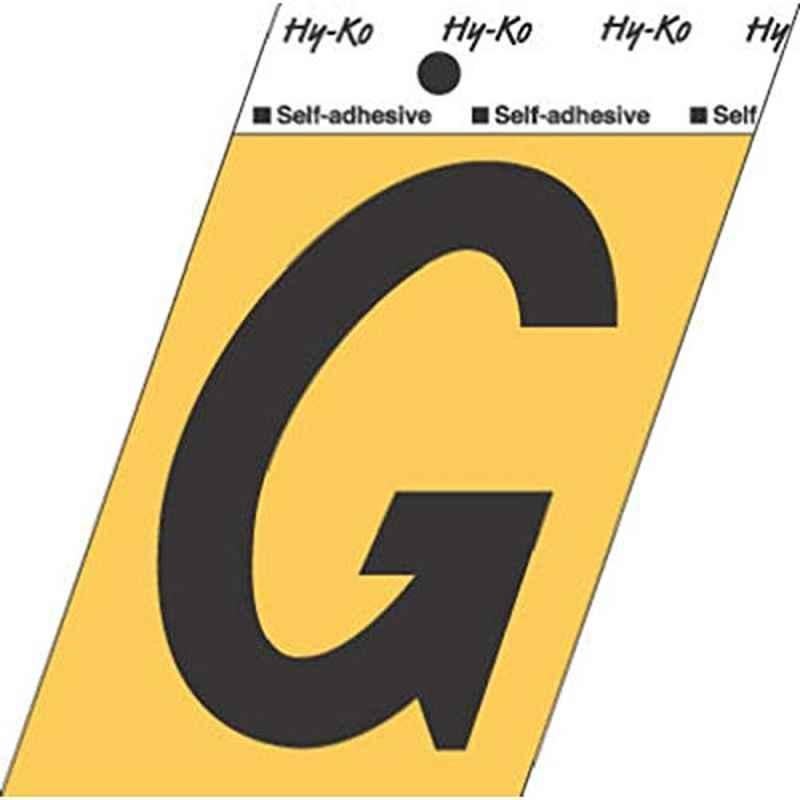 HY-KO GG-25/G 3-1/2 inch Aluminium Black Adhesive Letter G, 107162