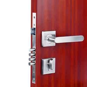 Voltizi 45x85mm ‎Stainless Steel Satin Finish Mortise Main Door Lock with 4 Latches & Pull Handle, ‎MG-304-Rose-OSK