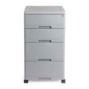 Cello 15x38.1x69.5cm 4 Drawers Plastic Grey Storewell Cabinet