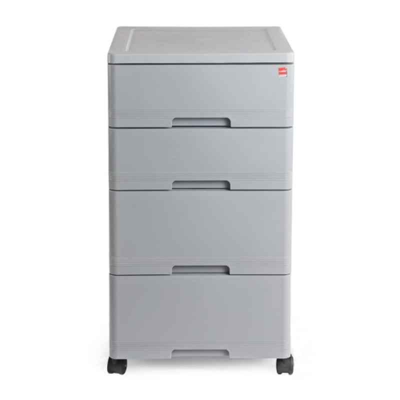 Cello 15x38.1x69.5cm 4 Drawers Plastic Grey Storewell Cabinet