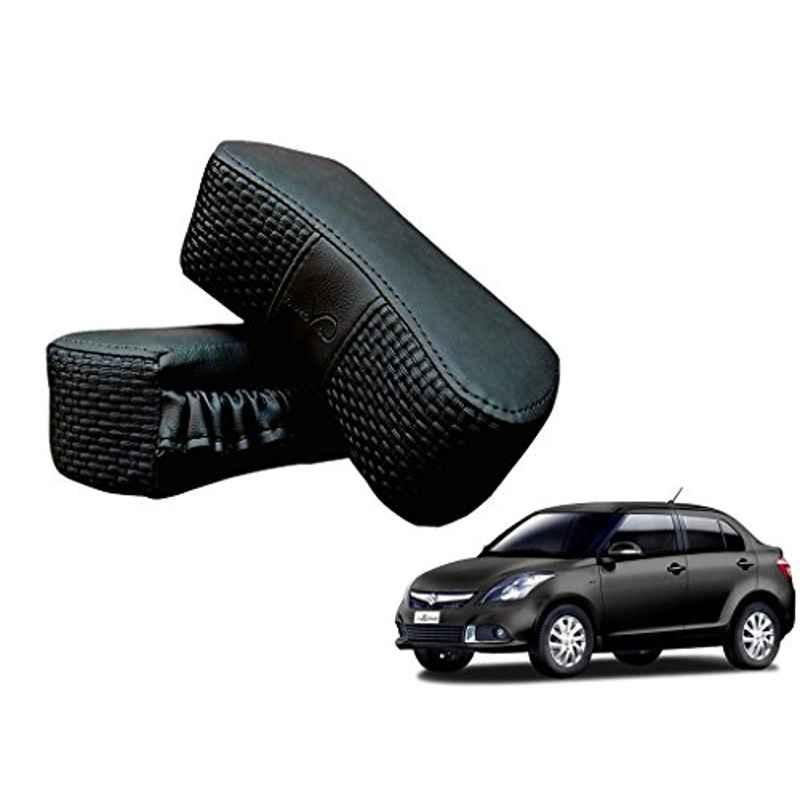Kozdiko 2 Pcs Memory Foam Black Luxurious Neck Rest Set for Maruti Dzier, koz_39127