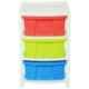 Aristo 31.5x27.5x40.5cm Multicolour Plastic Chest Storage Organizer with 3 Drawers