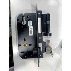 Plantex Mortise Door Lock Set with Brass Cylinder & Keys/Heavy-Duty Main Door Lock Body Z-Black