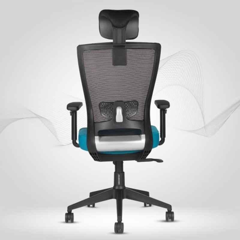 HUMAN METHOD ACTIVE HB High Back Nylon Cyan Ergonomic Chair with Adjustable Lumber Support, Tilt Lock &a; 2D Adjustable Arm-picture-35