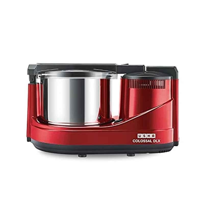 Usha Colossal DLX 2 Litre 150W ABS Red Copper Motor Wet Grinder with Atta Kneader & Coconut Scrapper, CD0150AW2